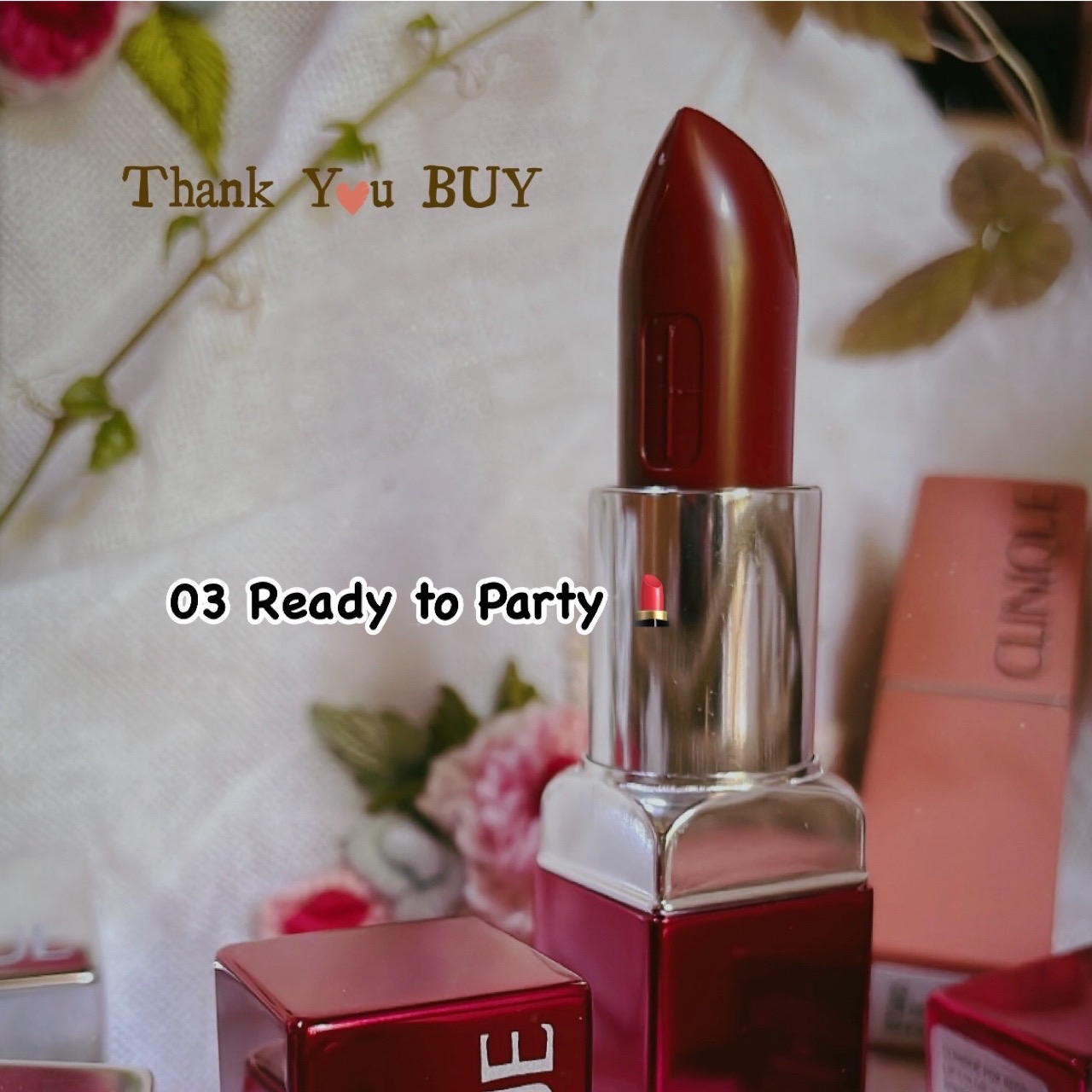Clinique 03 𝐫𝐞𝐝-𝐲 𝐭𝐨 𝐩𝐚𝐫𝐭𝐲 𝐥𝐢𝐩𝐬𝐭𝐢𝐜𝐤